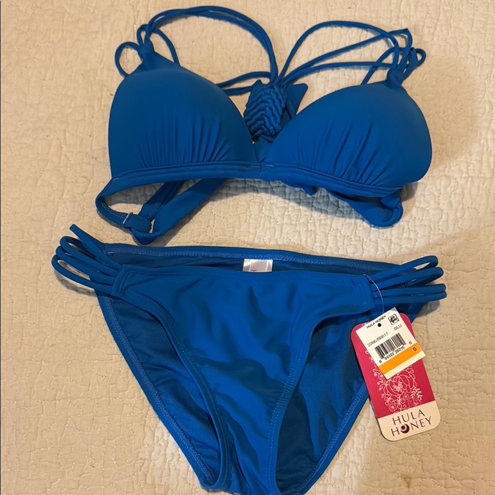 Hula Honey Strappy Blue Bikini